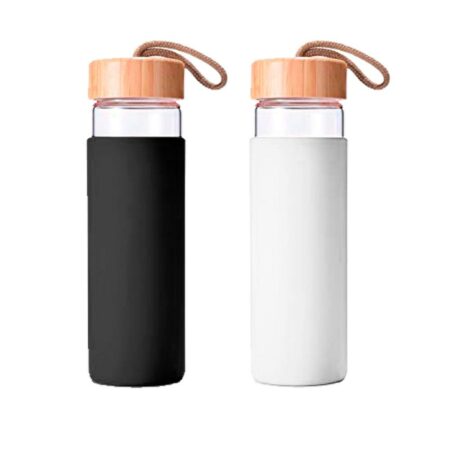 Lovin / 2 kpl Lasipullot silikonilla 600ml