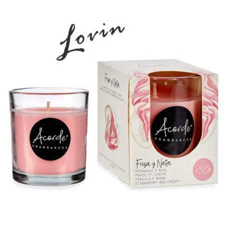 Lovin / GLEAM tuoksukynttilä, Strawberry Cream 30h