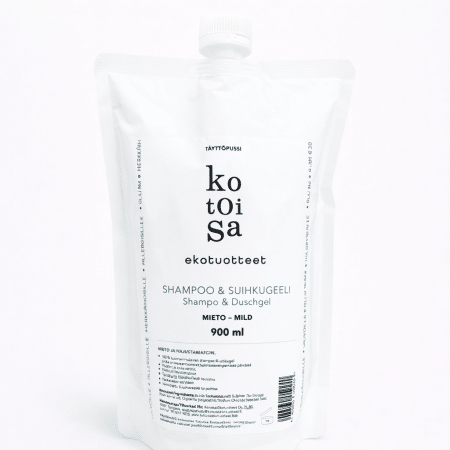 Kotoisa Ekotuotteet / Mieto Shampoo ja Suihkugeeli 900ml täyttöpussi