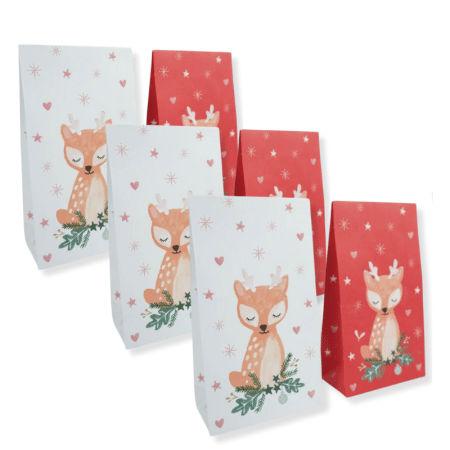 6 kpl Lahjapussi Peura + sinettitarrat