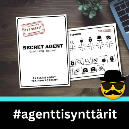 Raisu design / Agenttisynttärit -pakopeli