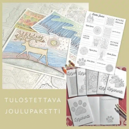 Taiteilija Päivi Vesala / Tulostettava joulupaketti
