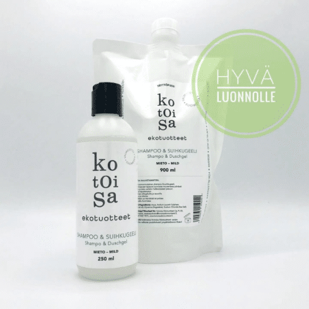 Kotoisa Ekotuotteet / Hajustamaton Shampoo ja Suihkugeeli 900ml täyttöpussi