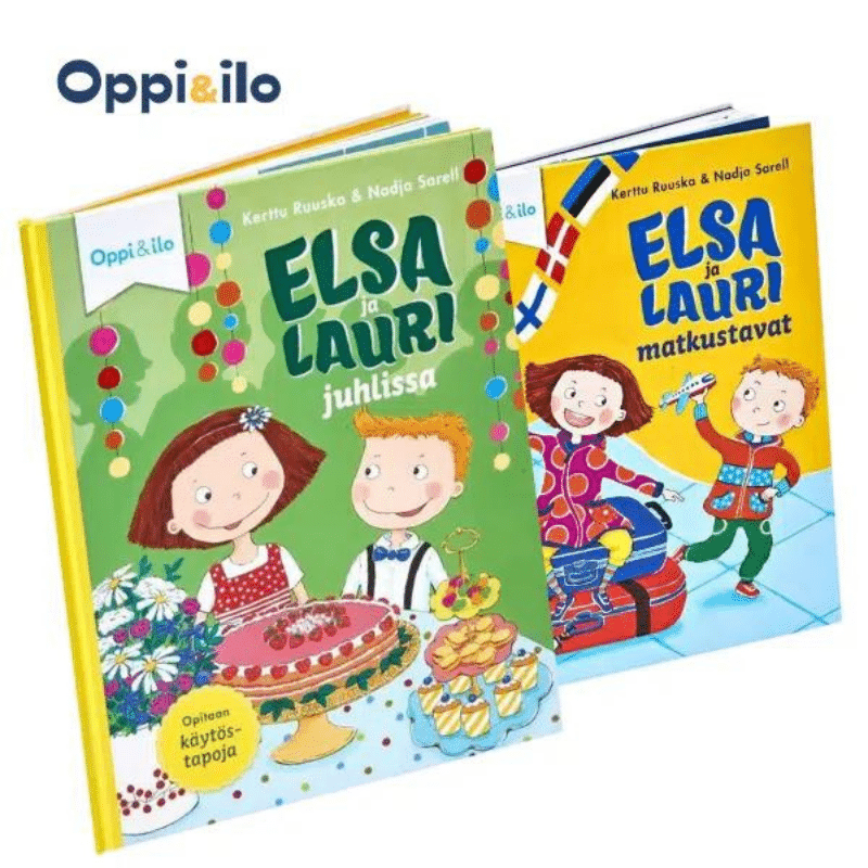 Oppi&Ilo / Elsa ja Lauri -lastenromaani (valitse vaihtoehdoista)