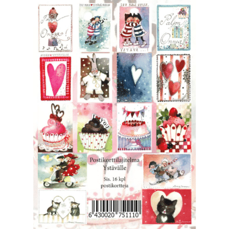 Minna L. Immonen / Postikortit 16 kpl (valitse setti)
