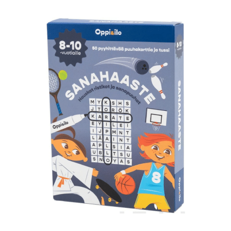 Oppi&ilo / Pyyhittävät puuhakortit (valitse vaihtoehdoista) - Sanahaaste 8-10v