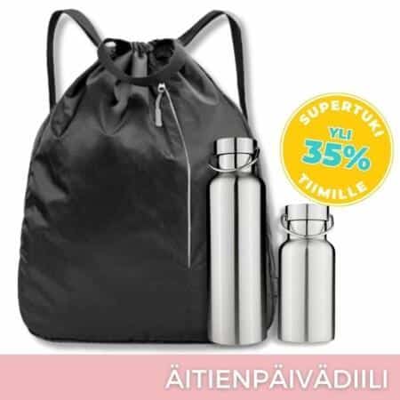 ÄITIENPÄIVÄDIILI: 3in1 kassi + 2 termospulloa