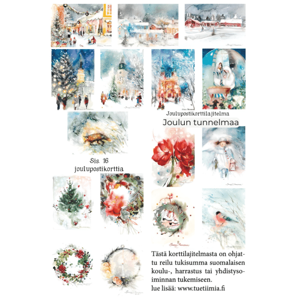 Minna L. Immonen / Joulukortit 16 kpl (valitse setti) - Image 4