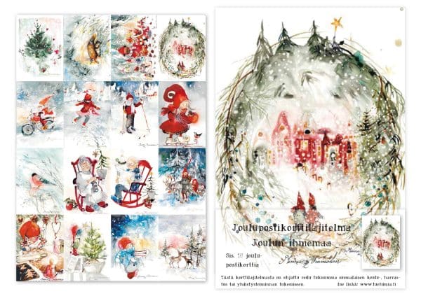 Minna L. Immonen / Joulukortit 16 kpl (valitse setti) - Image 4