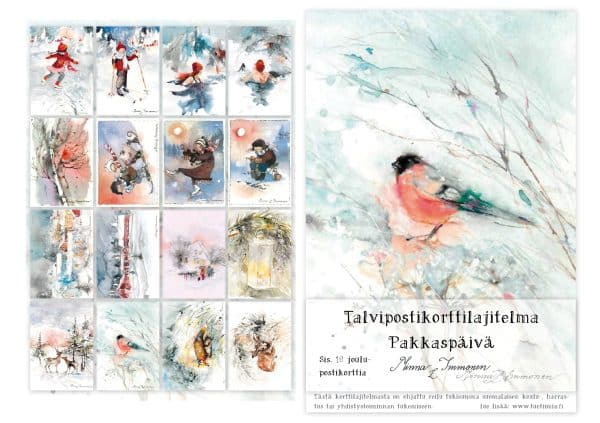 Minna L. Immonen / Joulukortit 16 kpl (valitse setti) - Image 3