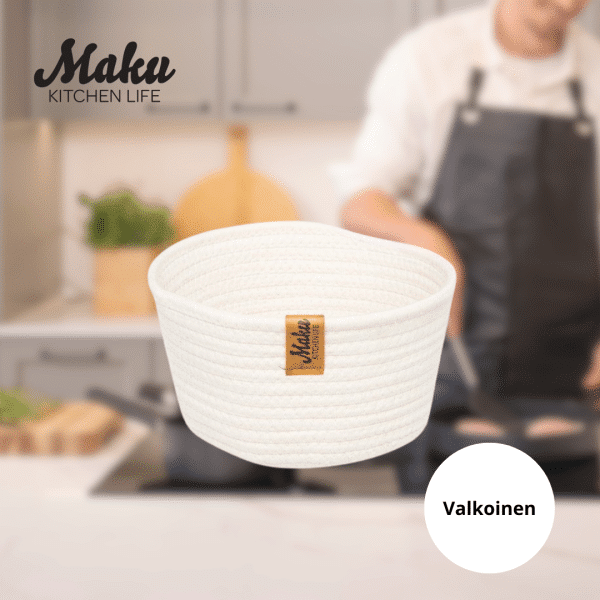 Maku / Kori puuvillaköydestä 23 cm (valitse väri) - Image 2