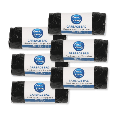 Nord Clean / 30l roskapussit 25 kpl x 6