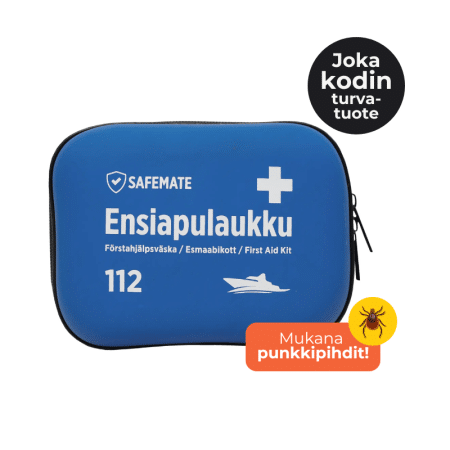Safemate / Ensiapulaukku autoon & veneeseen (sis. punkkipihdit, 38-osaa)