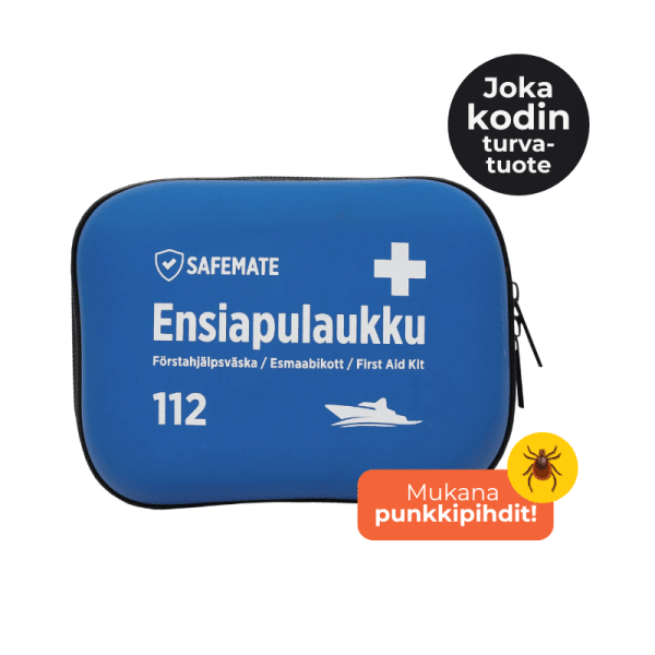 Safemate / Ensiapulaukku autoon & veneeseen (sis. punkkipihdit, 38-osaa)