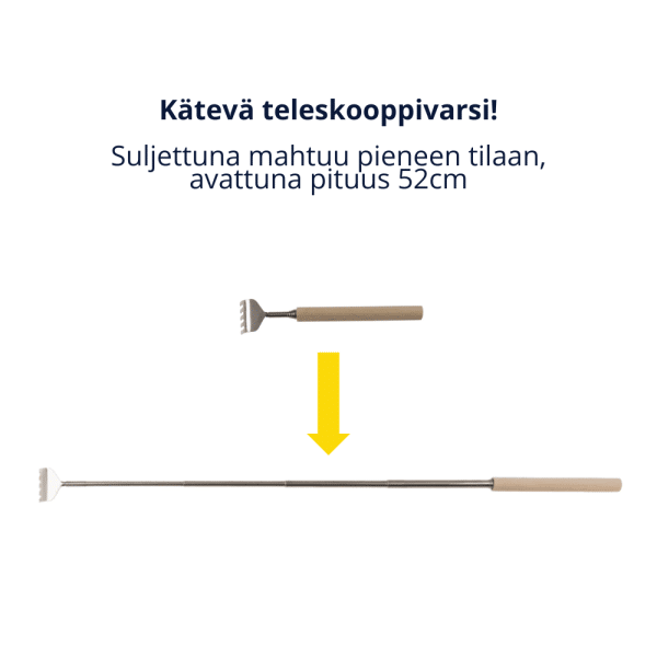 Selänraaputin puisella teleskooppivarrella - Image 2