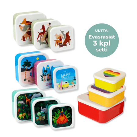 Lovin / Eväsrasiat 3 kpl setti (valitse kuosi)
