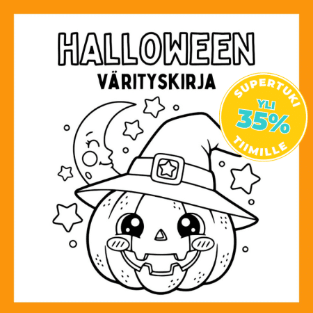 Raisu Design / Halloween värityskirja, tulostettava