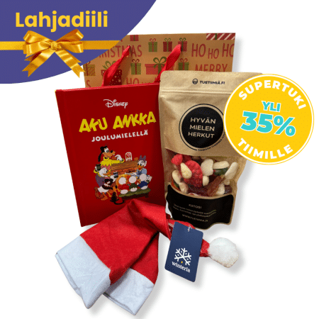 Aku Ankka joulumielellä -setti + lahjakassi