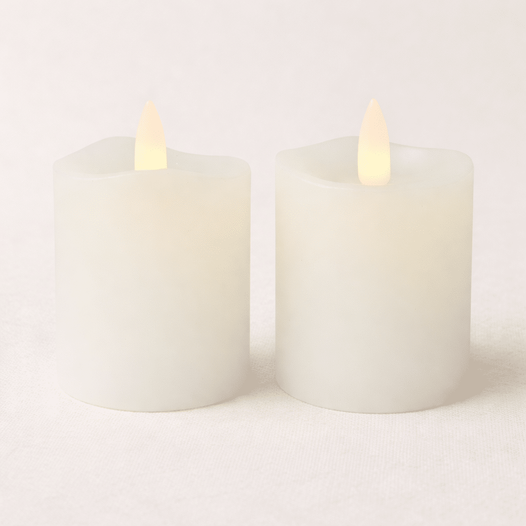 2 kpl LED-pöytäkynttilä, aito vaha