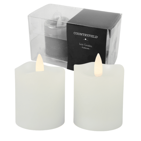 2 kpl LED-pöytäkynttilä, aito vaha
