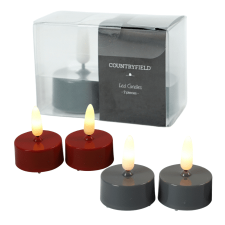 LED-tuikkukynttilät, 2 kpl (valitse väri)