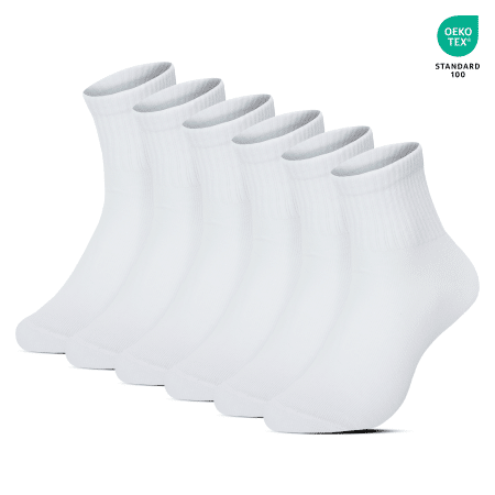 3 paria valkoisia urheilusukkia, koot 35-46