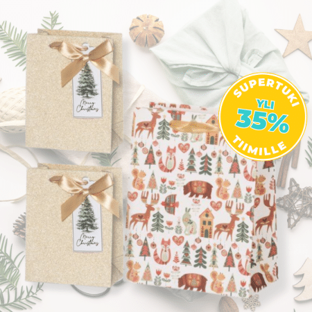 3kpl Lahjakassi Joulupuu