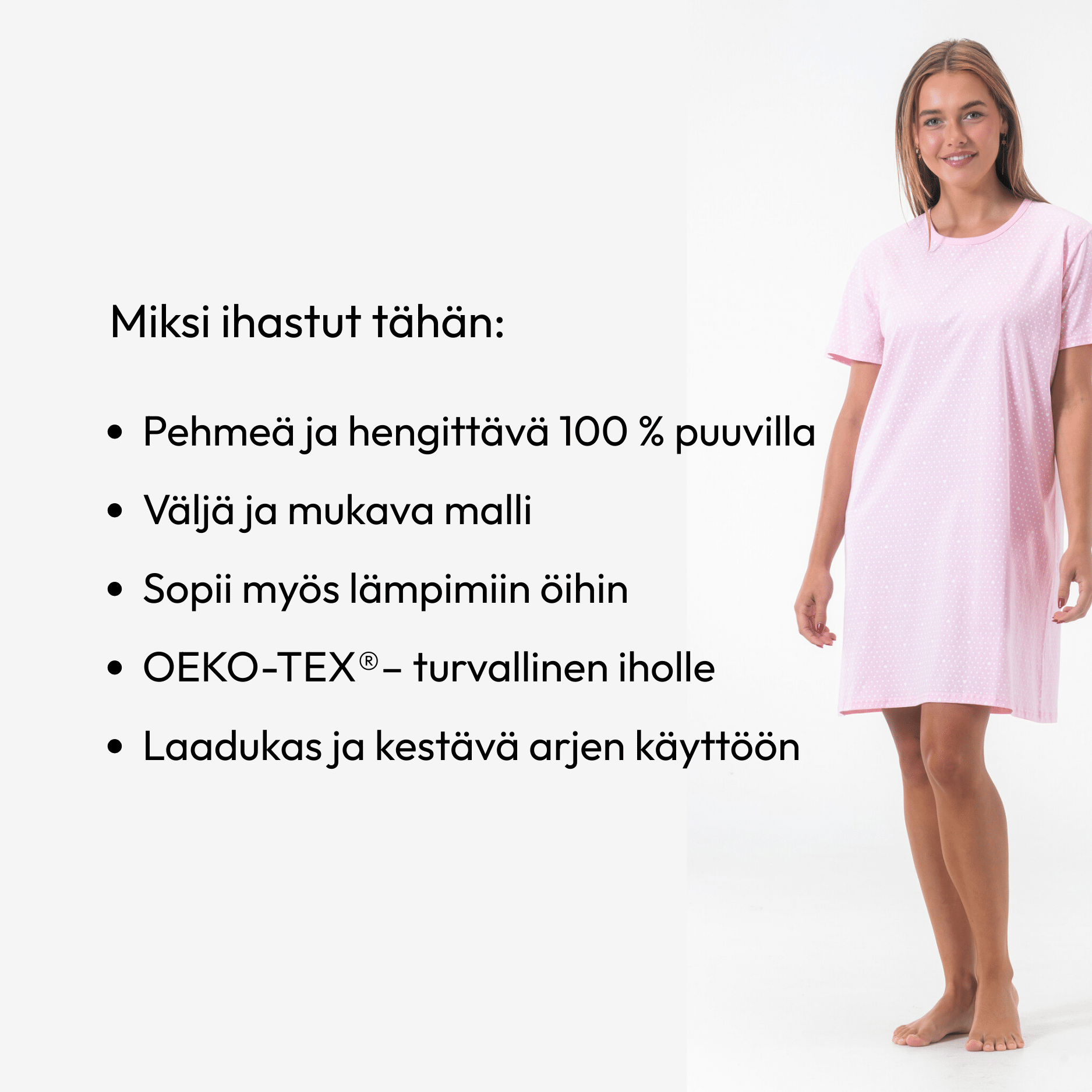 Naisten yöpaita, 100% puuvilla - Image 7