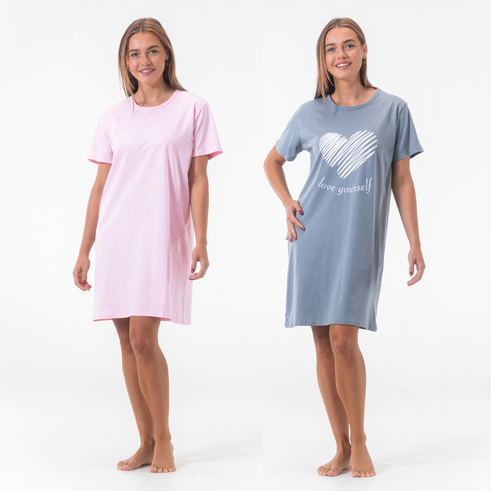 Naisten yöpaita, 100% puuvilla