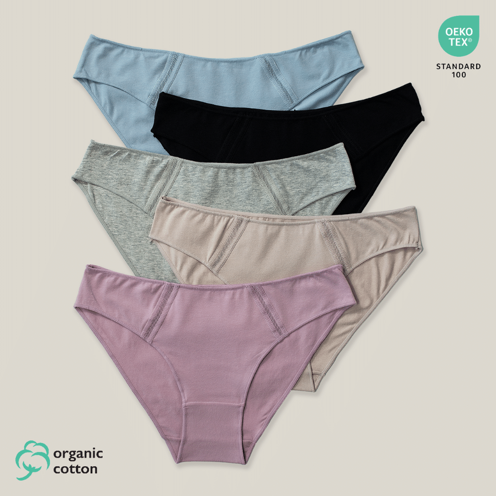 Naisten alushousut luomupuuvilla, 5 kpl paketti - Image 7