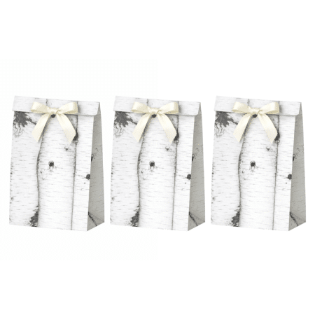 3 kpl Lahjapussit, koivu 15×16×12 cm