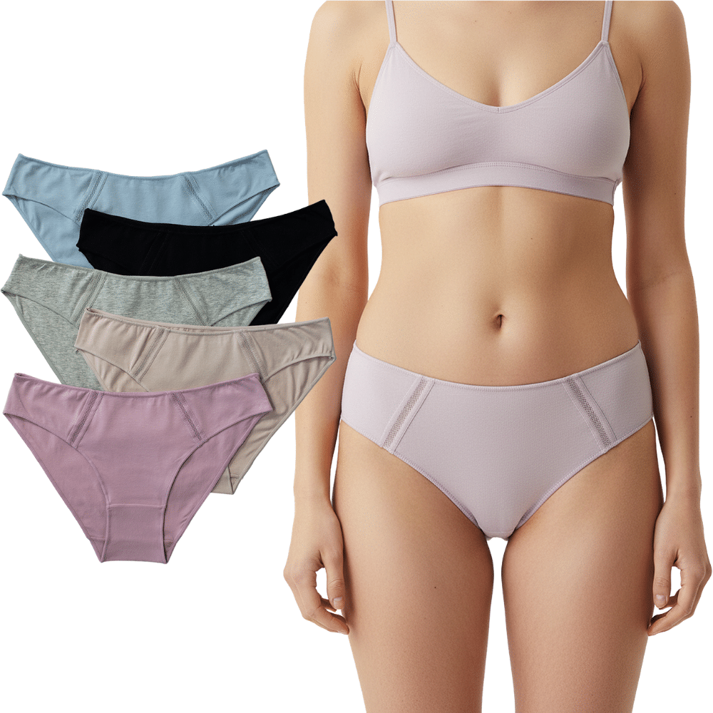 Naisten alushousut luomupuuvilla, 5 kpl paketti - Image 8