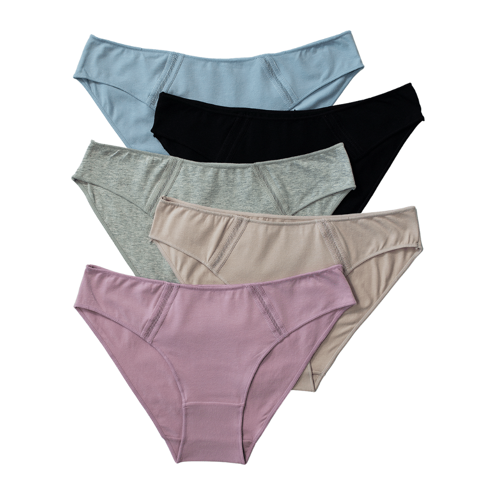 Naisten alushousut luomupuuvilla, 5 kpl paketti