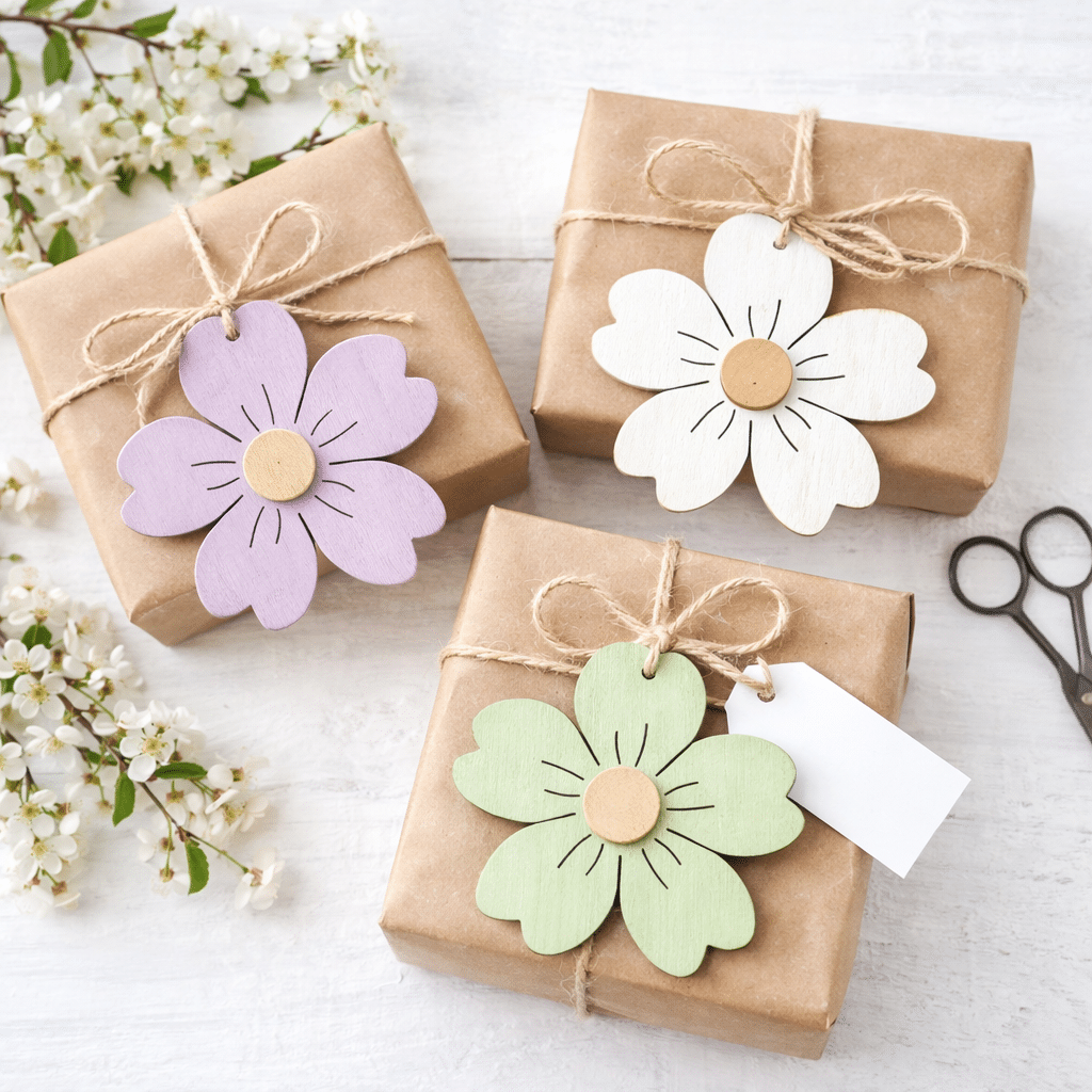 Lovin / Puinen kukkakoriste 13 cm - Image 2