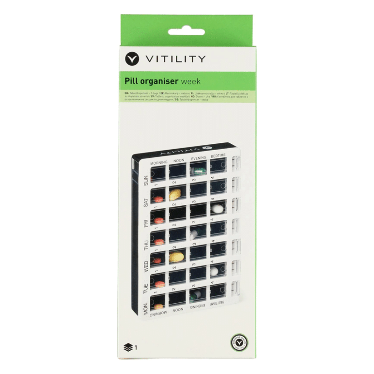 Viikkodosetti - lääkeannostelija, 4-lokeroinen - Image 5