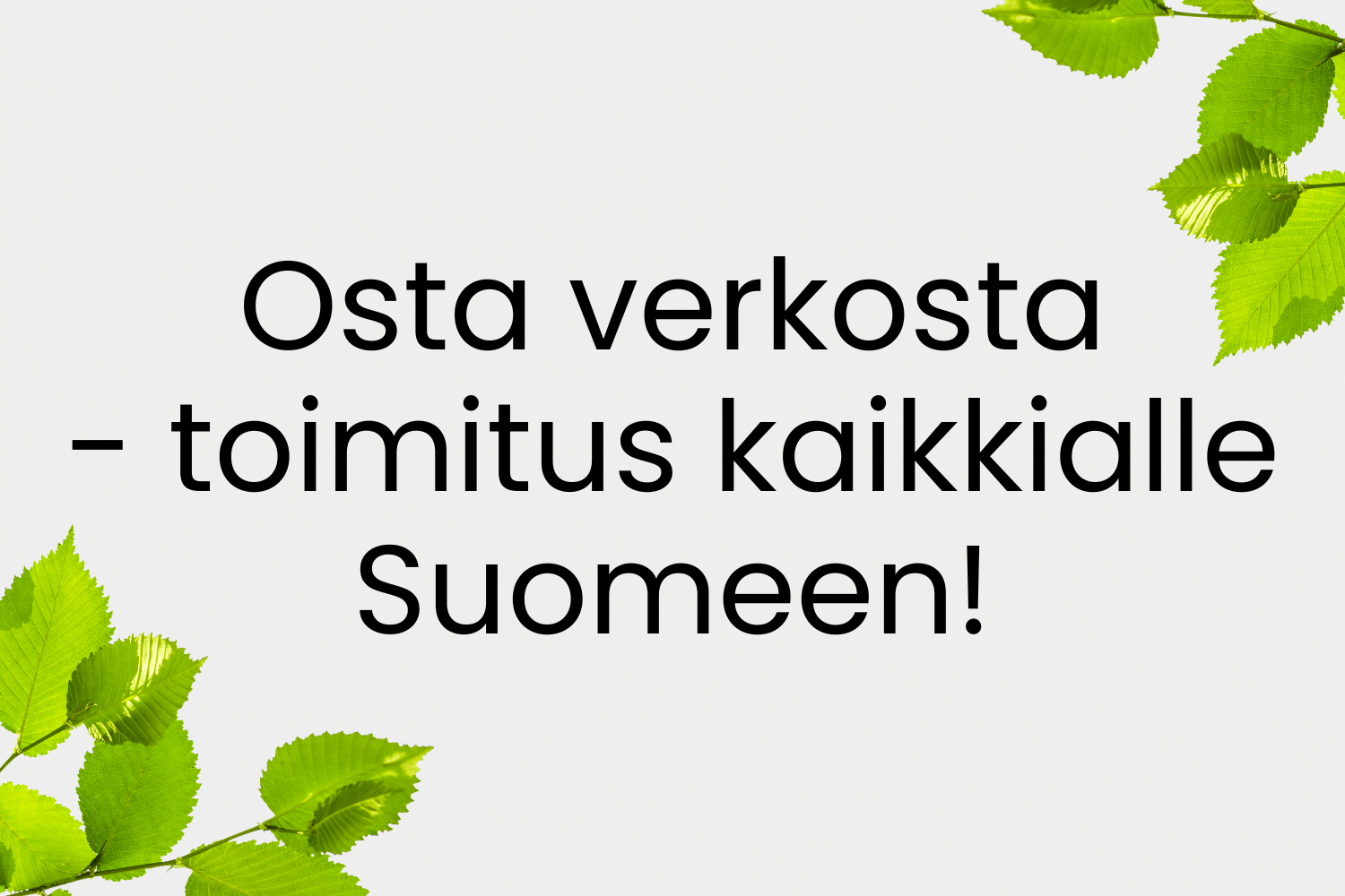 toimitus kaikkialle suomeen