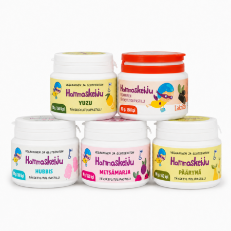 Hammaskeiju / Ksylitolipastillit, 3 purkin setti