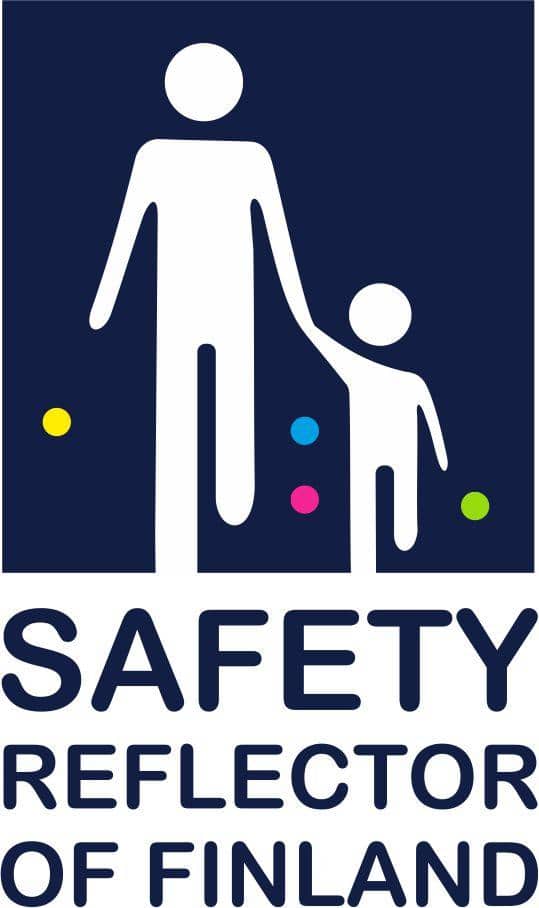 Safety reflector of Finland logo